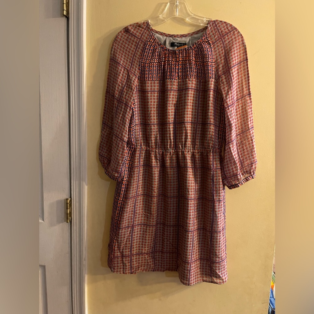 Madewell silk retrogrid dress, women’s size 4